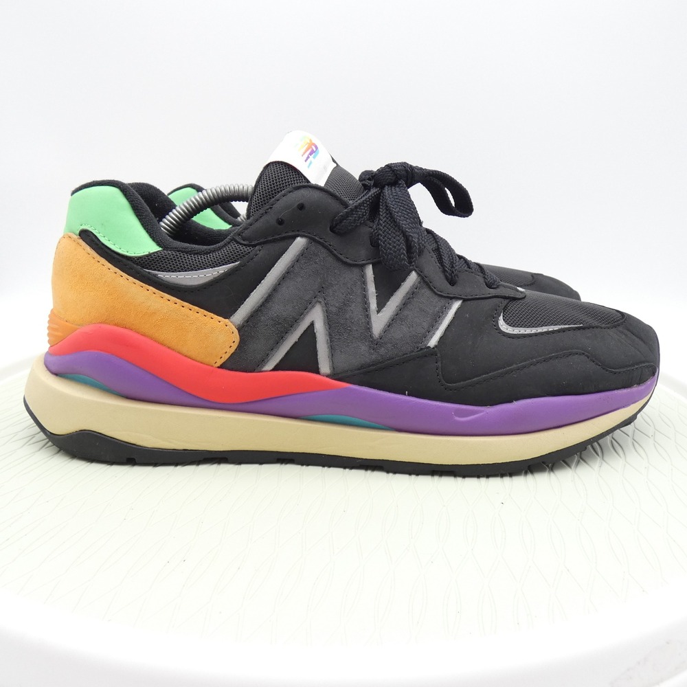 New Balance 57/40 Mens Size 12 Black Multicolor Suede Mesh Sneakers M5740LB
